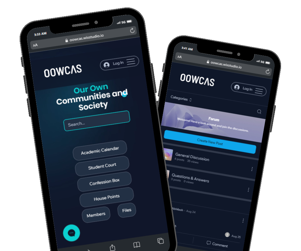 A preview image of the OOWCAS app